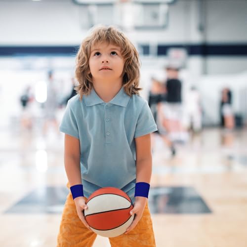 Image of Bememo 12 Pack Wristbands Sweatband for Women Men, Neon Colored Sport Wrist Bands, Tennis Football Basketball Sweatbands, Moisture Wicking Arm Bands for Working Out