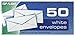 Top Flight #10 Boxed Envelopes, White, 50 Pack