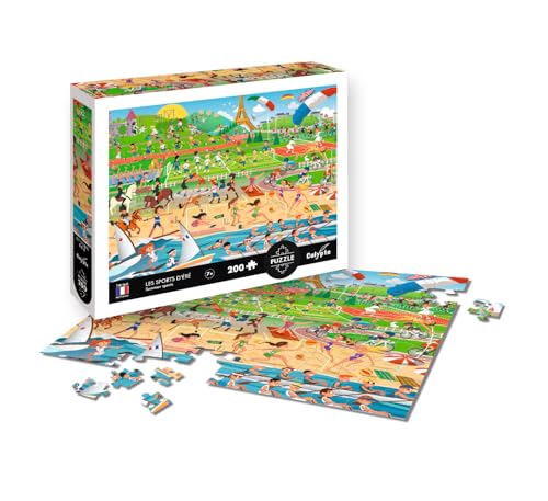 Sentosphere Calypto 3907404 Sommersport, 200 Teile Puzzle mit Soft Touch, Kinderpuzzle mit samtiger Oberfläche inkl. Puzzleposter, für Kinder ab 7 Jahren, Nachauflage