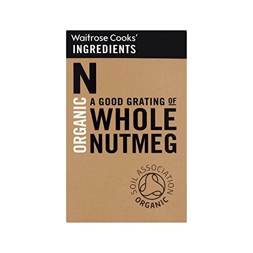 Cooks' Ingredients Organic Whole Nutmeg Waitrose 35g - Pack of 6