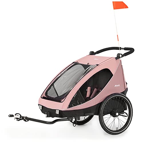 hauck 2in1 Fahrradanhänger & Buggy für 2 Kinder ab 6 Monaten bis 120 cm...