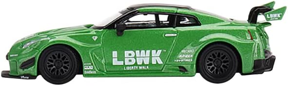 Miniatura 2 de 35GT-RR Ver.1 LB-Silhouette Works GT LBWK Apple Green w/Black Top Ltd Ed 2400 piezas en todo el mundo 1/64 modelo de coche fundido a presión por