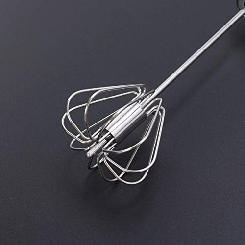SHERCHPRY Egg Whisk, Stainless Steel Hand Push Whisk Blender, Egg Beater, Hand Push Mixer Stirrer for Blending, Whisking, Beating& Stirring