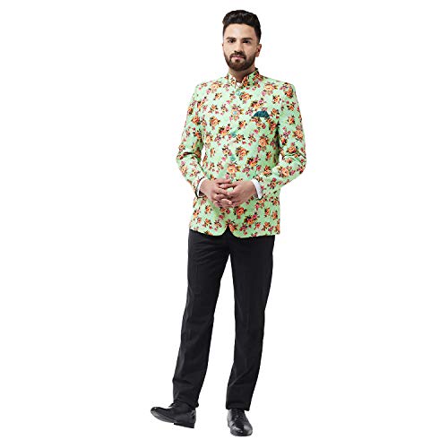 Image of SOJANYA (Since 1958 Men's Cotton Blend Printed Blazer