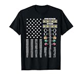 American Flag Drag Racing Strip Tree Light for Dragster T-Shirt