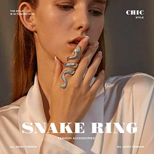 Graeen Snake Ring Vintage Snake Knuckle Rings Statement Biker Stackable Ring Reptile Serpent Band Ring Jewelry For Women And Girls (Style A) #TOP6