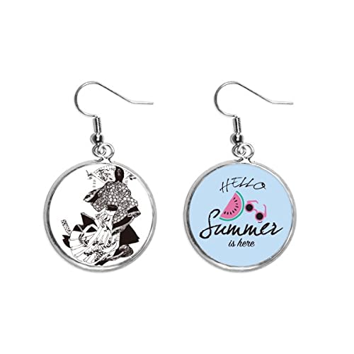 Pendientes de sandía estilo kimono para lucir en tus tardes de verano