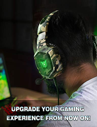 RUNMUS Gaming Headset for PS4, Xbox One, PC Headset w/Surround Sound, Noise Canceling Over Ear Headphones with Mic