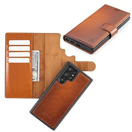 Étui en cuir pour Samsung S25 Ultra qui élimine le vol RFID et le volume