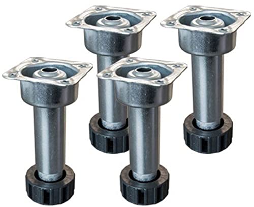 AVFI LEV4A x4 Leveler-4x (Set of 4), Zinc Finish, for Non-Mobile Applications for Some of AVFI Podiums and Lecterns, Replaces Casters, 356 kg. Capacity per Leveler