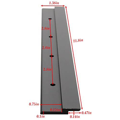 Image of 2pairs 11.8-Inch French Cleat Picture Hangers Aluminum Alloy Z Type Clips Wall Mounting Picture Frame Brackets for Panels Whiteboards Shelves Artworks Photos (Black)