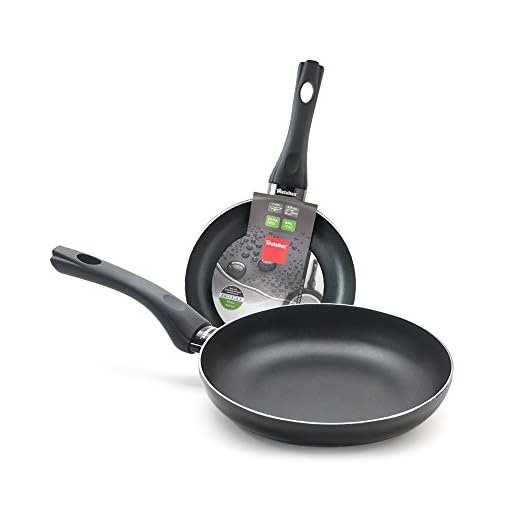 Metaltex Lote 2 Sartenes Aluminio EASY 20+24 cm, Antiadherente 2 capas, Dot Induction válido para todo tipo de cocinas, Negro
