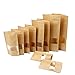 Price comparison product image Wis-Life Kraft Paper Bags Stand Up Zip Lock Kraft Paper Bags with Clear Window Kraft Paper Pouch Zipper Grip Seal Packaging (kp14*20cm,50pcs)