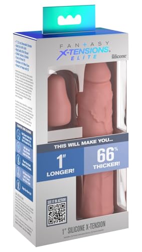 Pipedream Fantasy X-tensions Elite 1" Silicone X-tension - Light Light 25 mm
