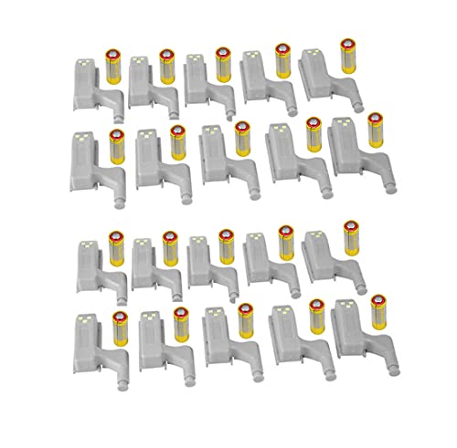 20 pièces Universelle Led Cabinet Lumière, Armoire Placard Armoire Penderie Veilleuses, Charnière LED Capteur Lumière, Lampe De Charnière , Blanc Froid(Compris la Batterie) Cover