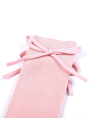 renvena Little Girls Knee High Socks with Bow Long Stretchy Dress Stockings School Uniform Leggings4