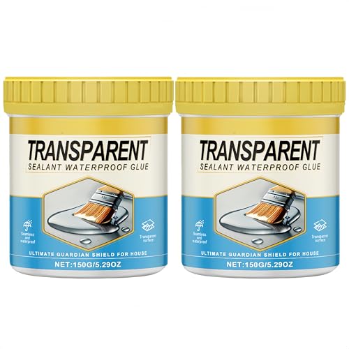 Sellador impermeable Cebone, sellador líquido transparente, agente impermeabilizante invisible, sellador aislante para techos, paredes, metal, exteriores, hogar, baño, inodoro (2 Piezas)