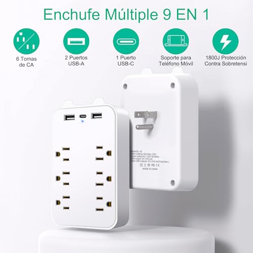 Electricidad, Home Improvement extension multicontacto Marca Uplayteck (2)