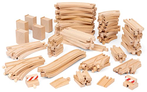 BRIO World Deluxe Train Track Pack Kids Age 3 Years Up - Wooden Railway Accessories and Add Ons