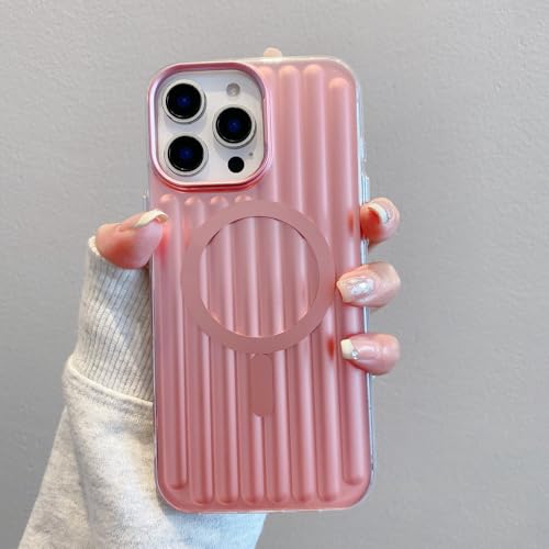 Coque silicone ondulée iPhone 15 Pro Max rose : fini les chutes de mobile