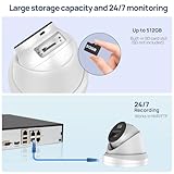 VIKYLIN 8MP 4K PoE Camera with Human/Vehicle Detection, CCTV Security Camera with Light Alarm and Two Way Audio,100ft Full Colour Night Vision Camera,24/7 Recoding 512GB SD Slot Compatible Hik vision - Image 7