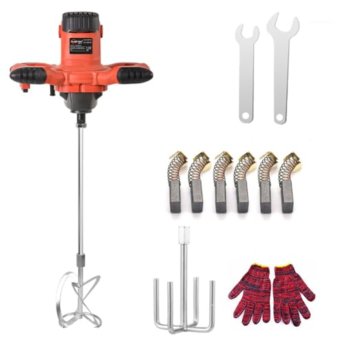 【Funzionamento semplice】Entrambi i lati del corpo del mixer adottano doppie maniglie ergonomiche, comode e antiscivolo. È realizzato con materiali dalla forma speciale, che aiutano a ridurre l'affaticamento, è comodo da usare e può gestire facilmente lavori fai-da-te e commerciali.