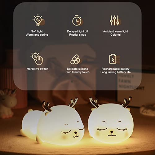 Lámpara de Noche Recargable de Ciervo LED 2 Niveles miniatura 5