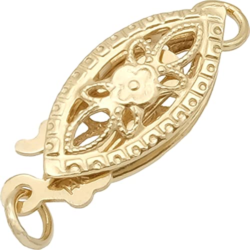 Generic 14K Gold Pearl Filigree Jewelry Bead Clasp