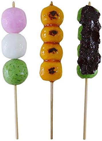 Amazon 団子セット 全長14cm 3本セット フェイクフード 食品サンプル みたらし団子 三色だんご よもぎ団子 和菓子 国産品 メイド イン ジャパン ケイシン 置物 オブジェ オンライン通販