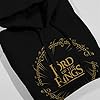 All+Every The Lord Of The Rings Logo Ring Inscription Men's Hooded Sweatshirt Black #3