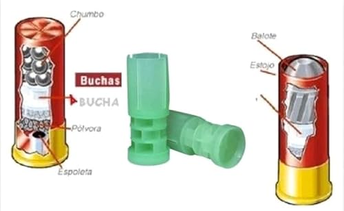 Buchas Plástica Verde 18 g recarga cartucho plástico cônico calibre 28