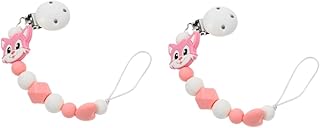 ibasenice 2 Pçs Corrente De Chupeta Bebê Chupeta Clipe Chupeta De Bebê Chupeta De Silicone Chupetas De Bebê Dentição Titular Chupeta Clipe De Chupeta Segura Ferramenta Molar Do Bebê