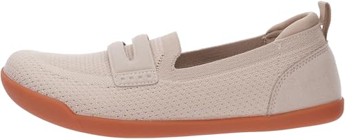 Image of WHITIN Women's Wide Toe Box Loafers Slip On Flats W607 | Roomy Forefoot Comfort, Effortless Wear, Balanced Foot Alignment, Breathable Knit Upper, Natural Walking Feel
