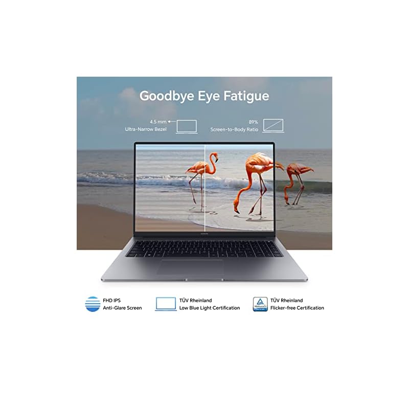 HONOR MagicBook X16 (2023), 12th Gen Intel Core i5-12450H (16GB/512GB NVMe SSD, 16-inch (40.64 cm) FHD IPS Anti-Glare Thin and Light Laptop/Windows 11/Backlit Keyboard/Fingerprint Login/1.75Kg), Gray - Image 5