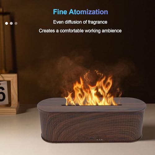 Difusor aromático eléctrico Fire Flame con LED y humidificador miniatura 5