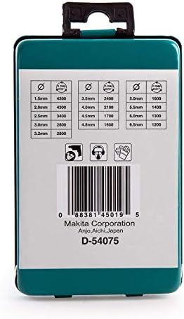 Makita D-54075 HSS Ground Point Set - Multi-Colour (13-Piece)