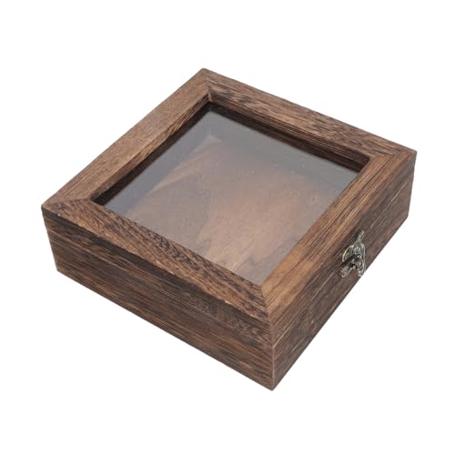 FOMIYES Butterfly Specimen Box Rustic Lidded Wooden Case Large Specimen Container Acrylic Cover for Easy Viewing