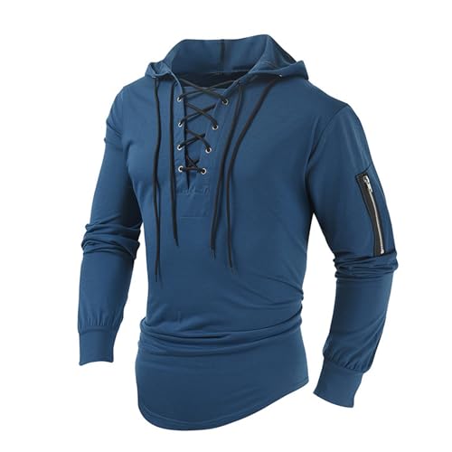 Pull à manches longues à lacets homme en tricot premium texturé