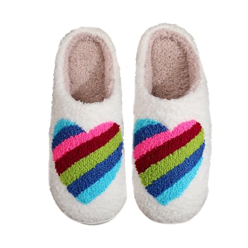 Image of Slippers for Women Men Fuzzy Memory Foam Slipper Fluffy Winter Soft Warm Slip On House Shoes