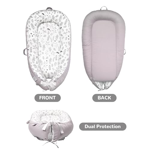Image of EAQ Baby Lounger, Infant Lounger for Newborn,Portable Baby Nest Cover Breathable & Soft, Newborn Essentials