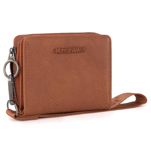 Image of Montana West Small Wallet Woman with a Detachable Wristlet Brown Women's Wallet with Rfid Blocking Lining Minimalist Lightweight & Easy to Carry