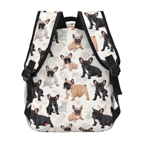 MIEPOS Playful French Bulldog Backpack