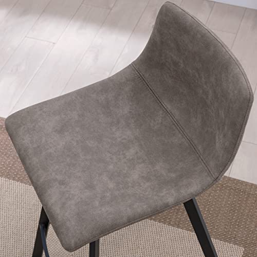 Image of Leick Home Kienan Bar Stool, Dapple Gray, Black