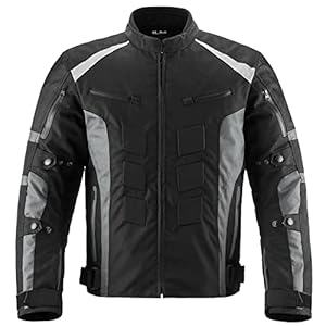 ILM Motorcycle Jacket with CE Armor for Men Enduro Touring Dualsport Riding Water Resistant Textile All-weather B02