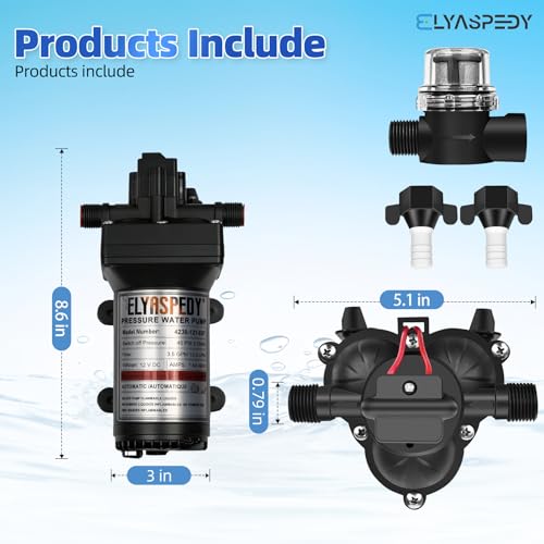 Image of 2026 Upgraded 4238-121-E07 RV Fresh Water Pump, 12 V DC 3.5 GPM, 45 PSI
