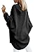 Miladusa Black Cardigan for Women Chunky Batwing Cardigans Trendy 2024 Long Cardigan Sweaters