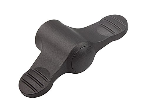 Kipp 06652-1A2 Novo·Grip Grey Thermoplastic Wing Grip with 1/4-20" Internal Thread, Steel Bushing, Inch, 14 mm Diameter, Anthracite Grey Cap Color (Pack of 10)