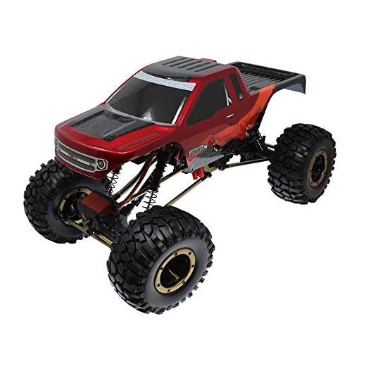 Redcat Racing Everest-10 Electric Rock Crawler with Waterproof Electronics, 2.4Ghz Radio Control (1/10 Scale), Red/Black
