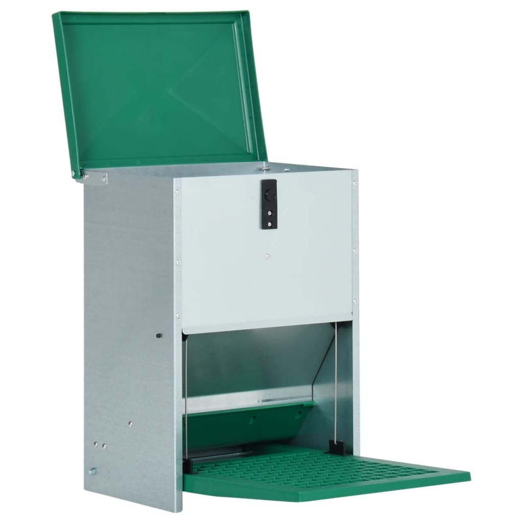 INLIFE Feedomatic 171446 - Comedero automático para aves de corral con pedal (12 kg, 7,35 kg)