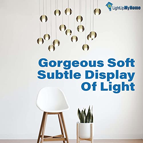 Lightupmyhome Oasis 16 - Light Fixtures Rectangular Chandeliers For Dining Room, Hanging Lights Modern Chandelier W/Glass Led Ball Light, Bubble Lights Chandeliers For Living Room (Chrome) #TOP4